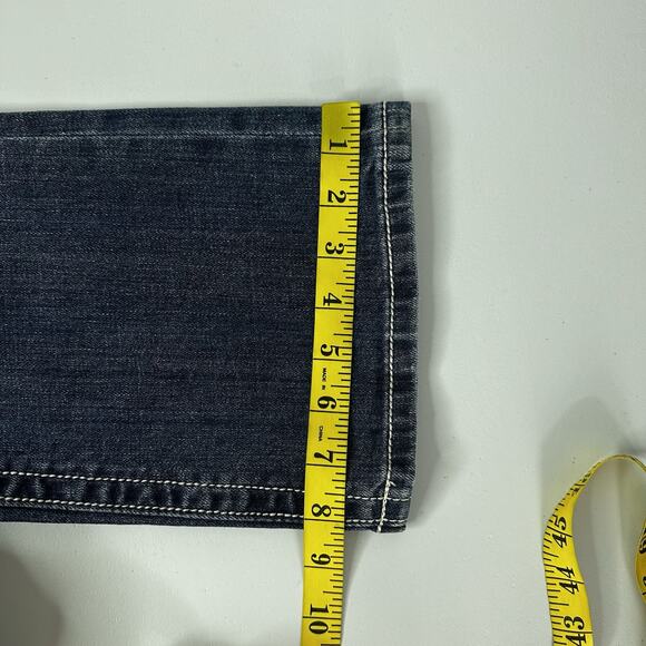 Miss Me Jeans Womens 28 Bootcut Crosses Embellished Thick Stitch Long - Picture 12 of 13